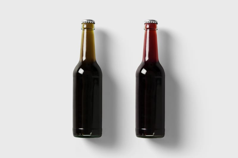 sparkling Italian sodas in glass bottles